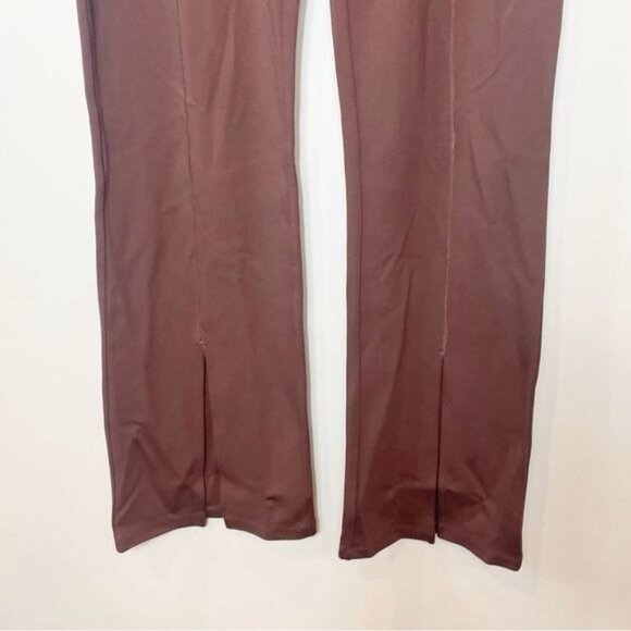 The Drop Uma High-Rise Flare Pants Chocolate XL Ponte Knit Elastic Waist NWOT - Picture 7 of 13